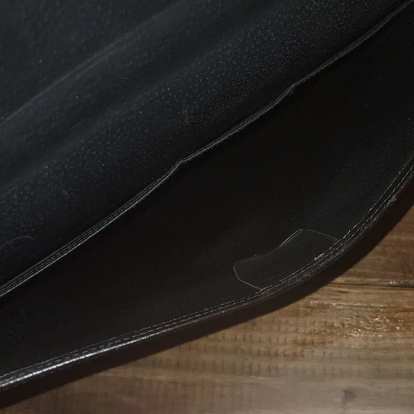 LONGCHAMP Vintage genuine leather black business laptop case Men's Travel bag